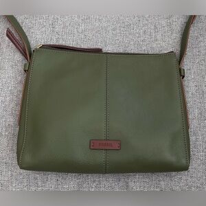 NWOT Vintage Fossil Olive Leather Bag